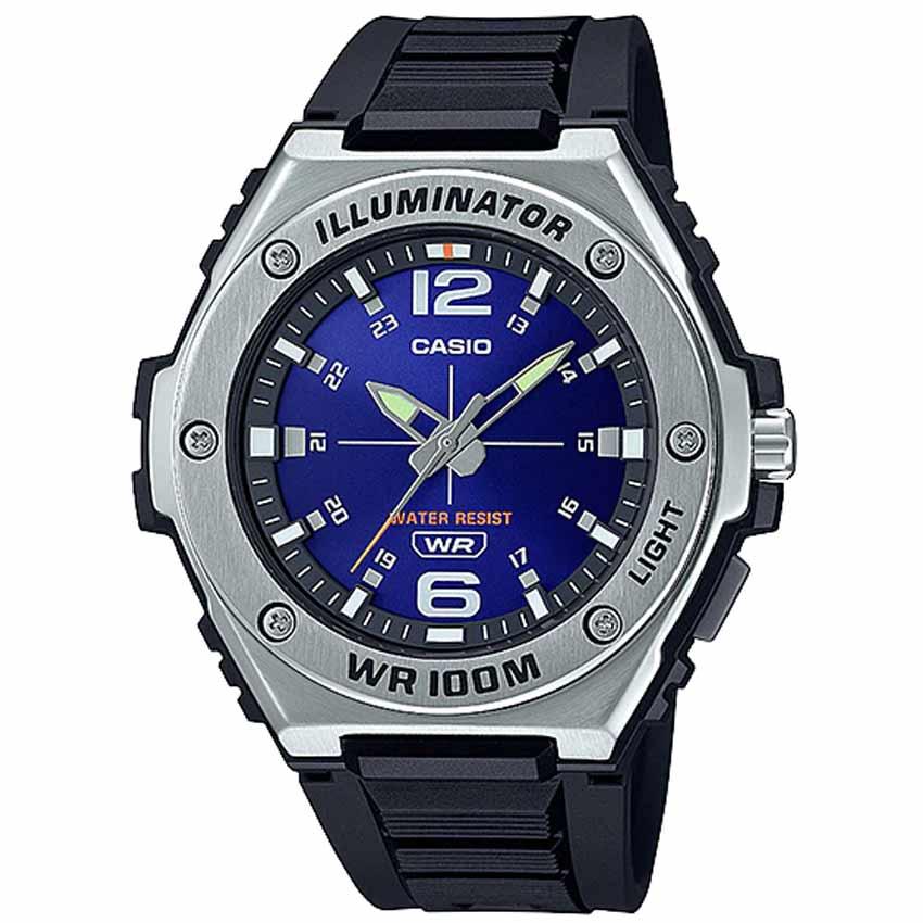 Casio MWA-100H-2AVDF Men's Analog Blue Dial Resin Strap Watch